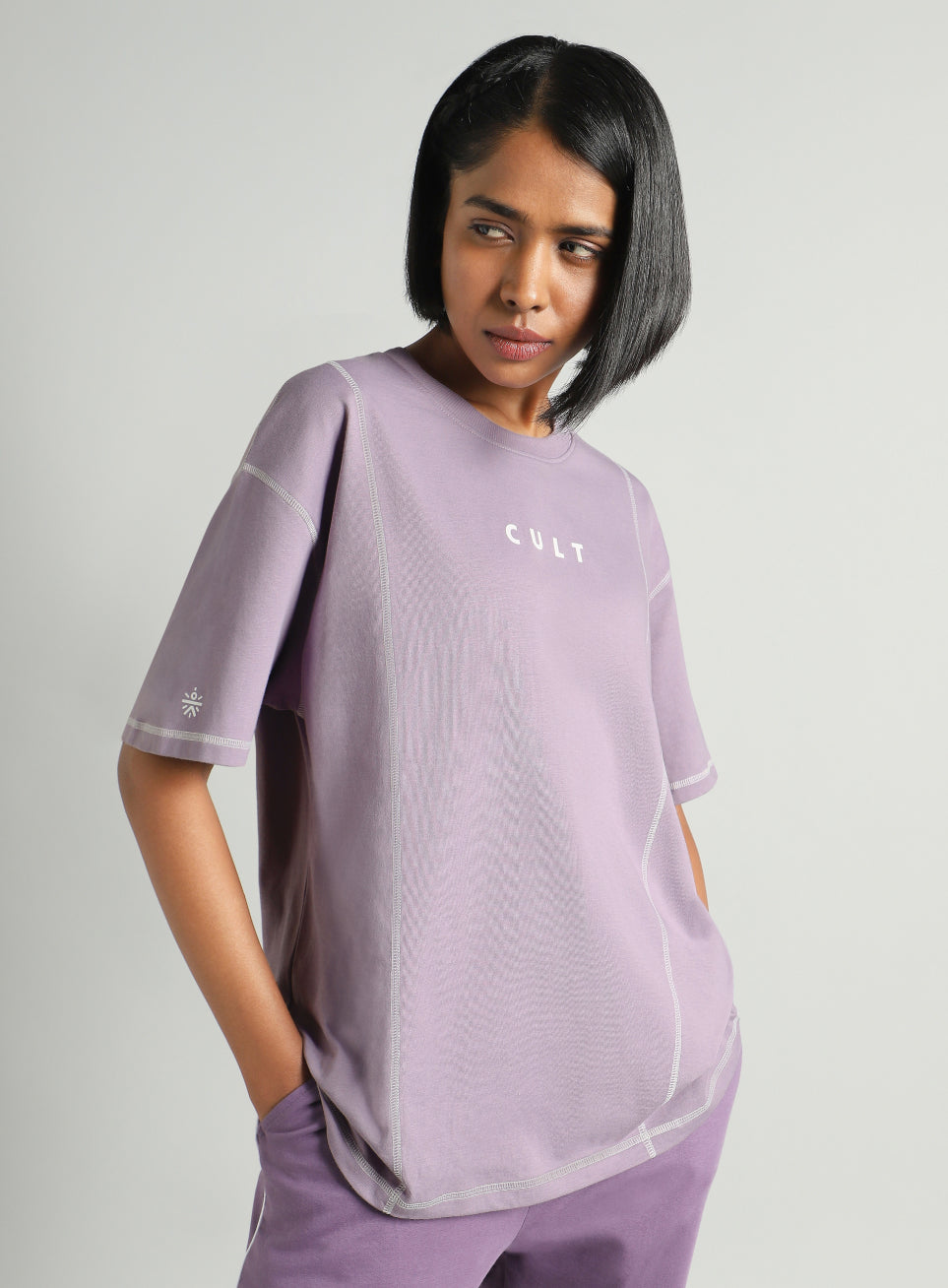 Women's Purple Game On Cult Oversized Fit T-shirt