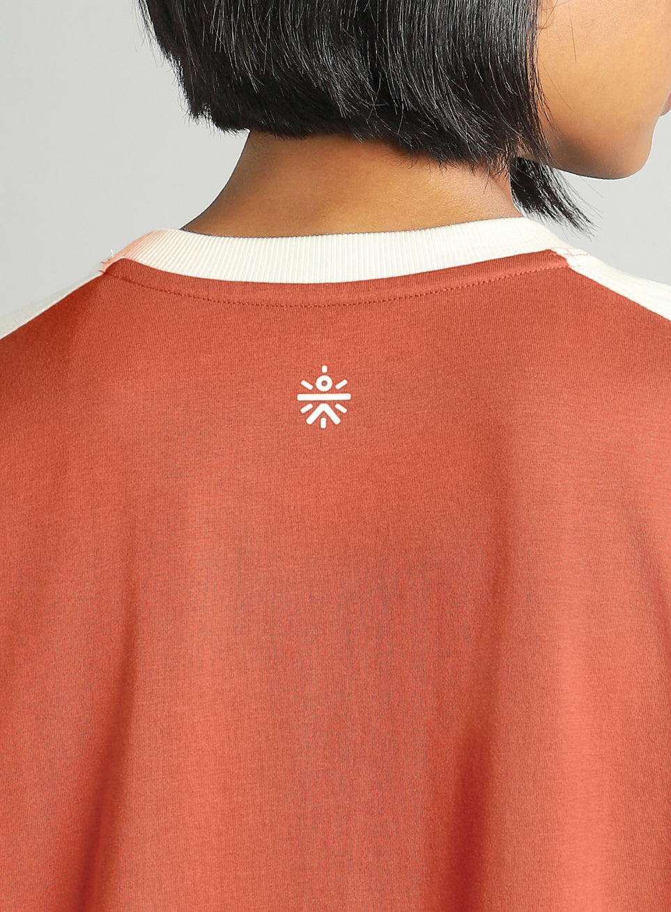Women's Rust Fun Play Block Graphic Oversized T-shirt