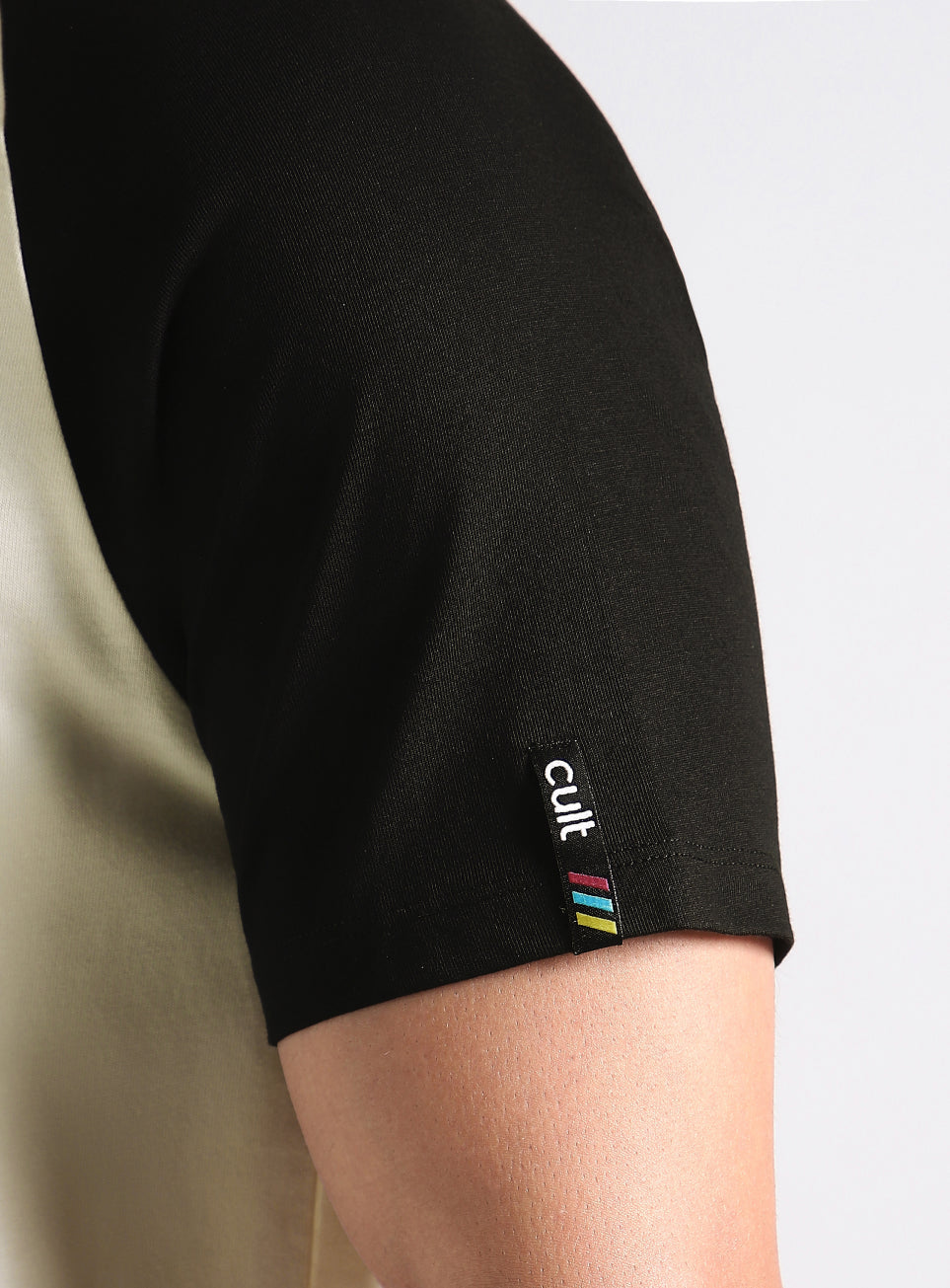 Men's Off White Courtside Sporty Colorblock T-shirt