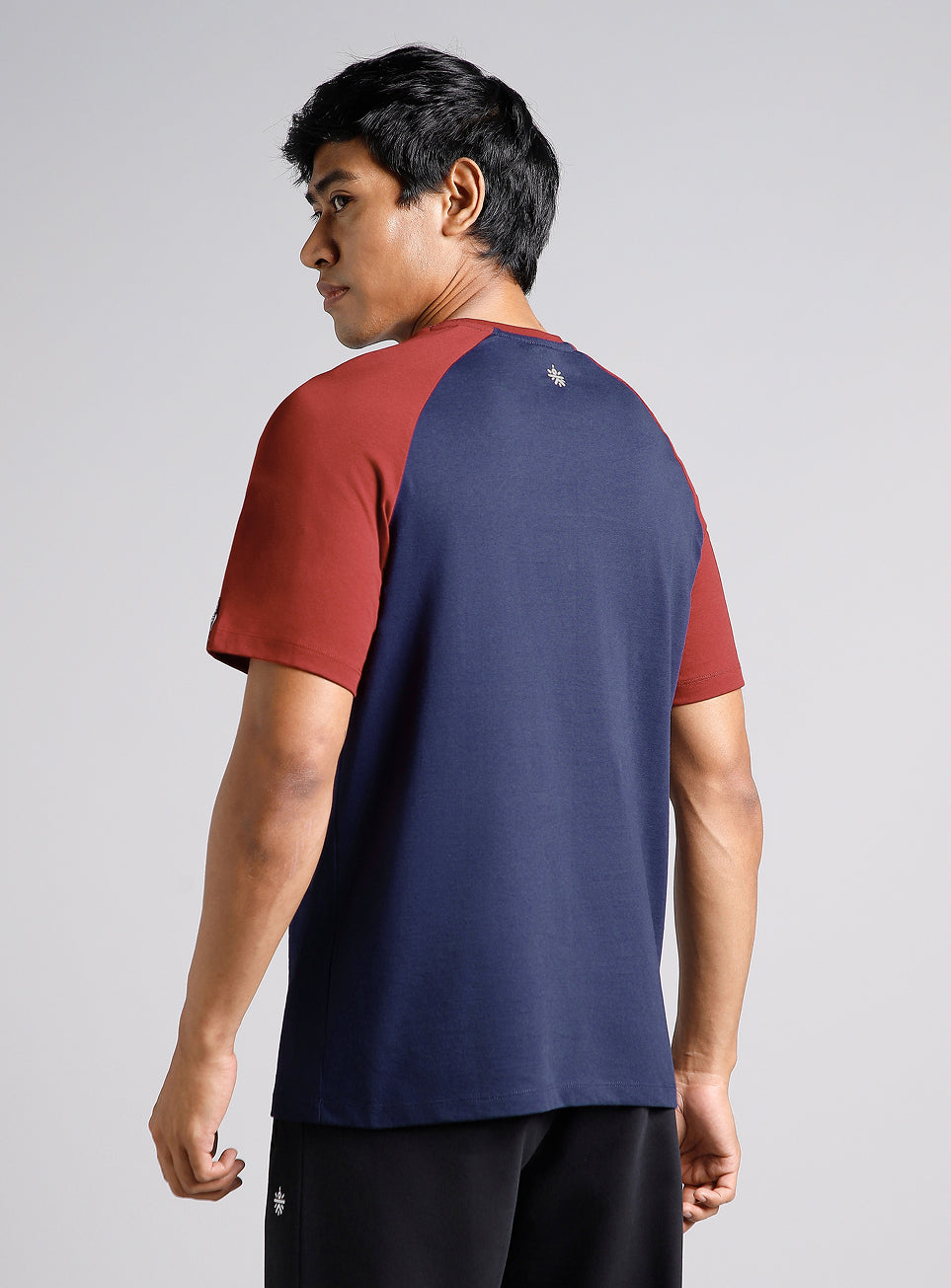 Men's Navy Courtside Sporty Colourblock T-shirt