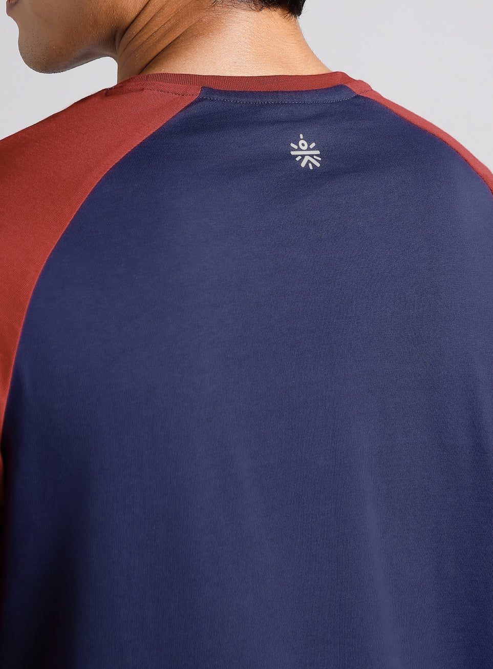 Men's Navy Courtside Sporty Colourblock T-shirt