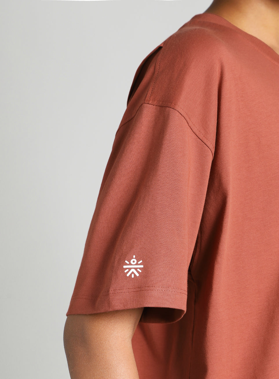 Women's Brown Graphic Oversized Fit T-Shirt
