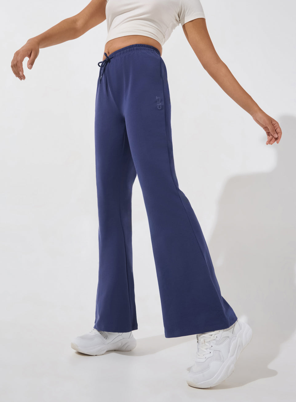 Women's Navy Soft Form Flow Flared Pants