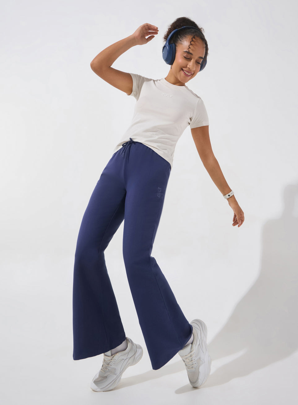 Women's Navy Soft Form Flow Flared Pants