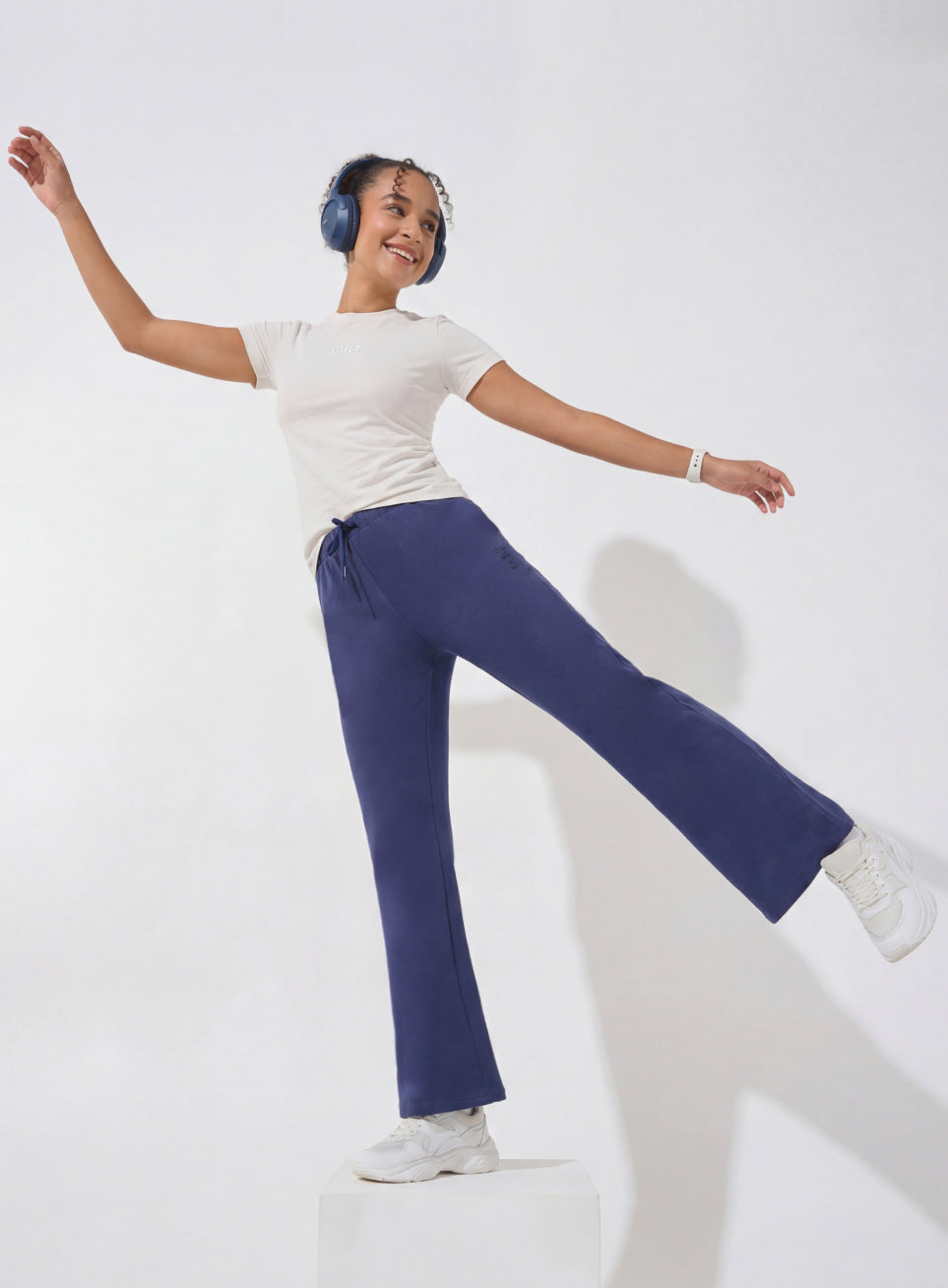 Women's Navy Soft Form Flow Flared Pants