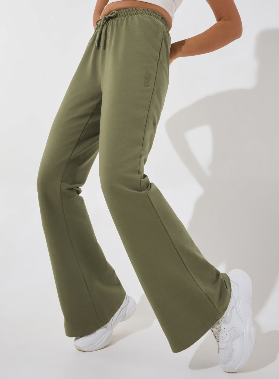 Women's Olive Soft Form Flow Flared Pants