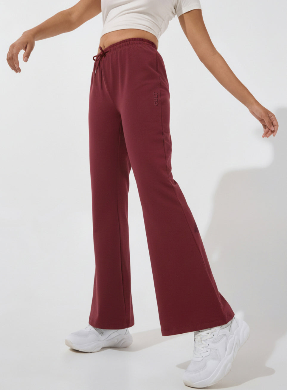 Women's Maroon Soft Form Flow Flared Pants
