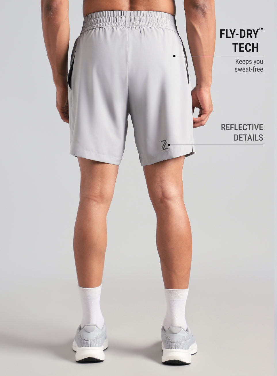 Men's Grey Swift Runner Shorts