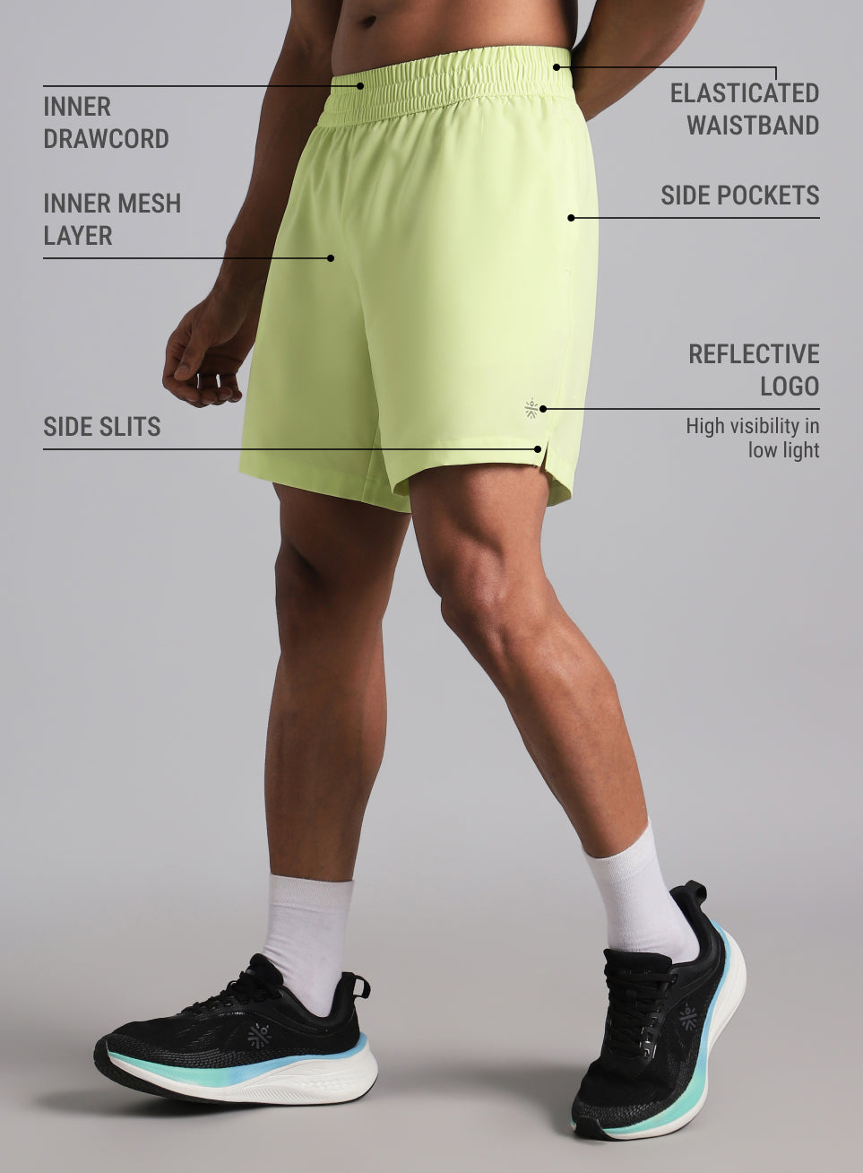 Men's Lime Swift Runner Shorts