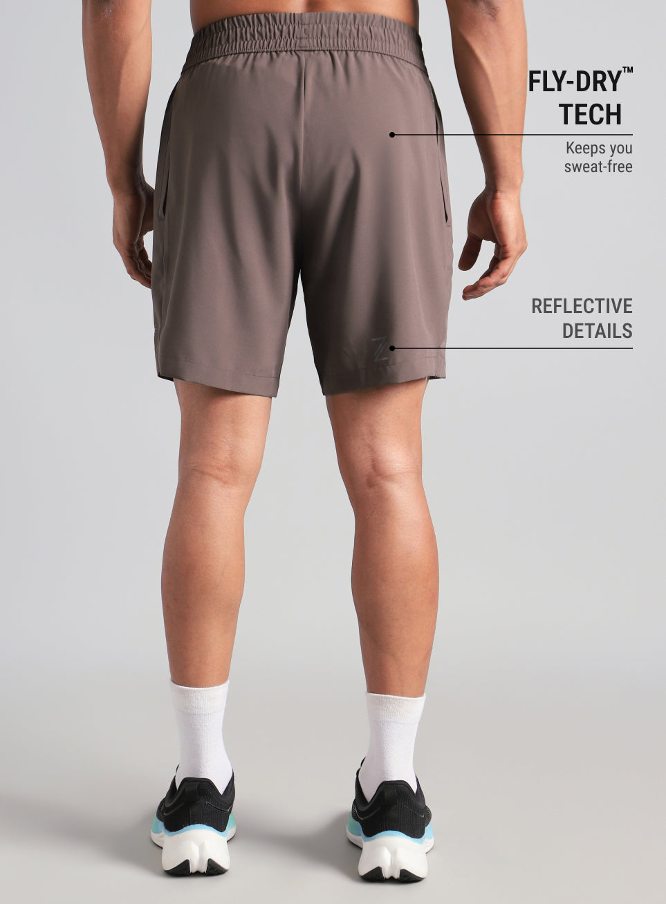 Men's Brown Swift Runner Shorts