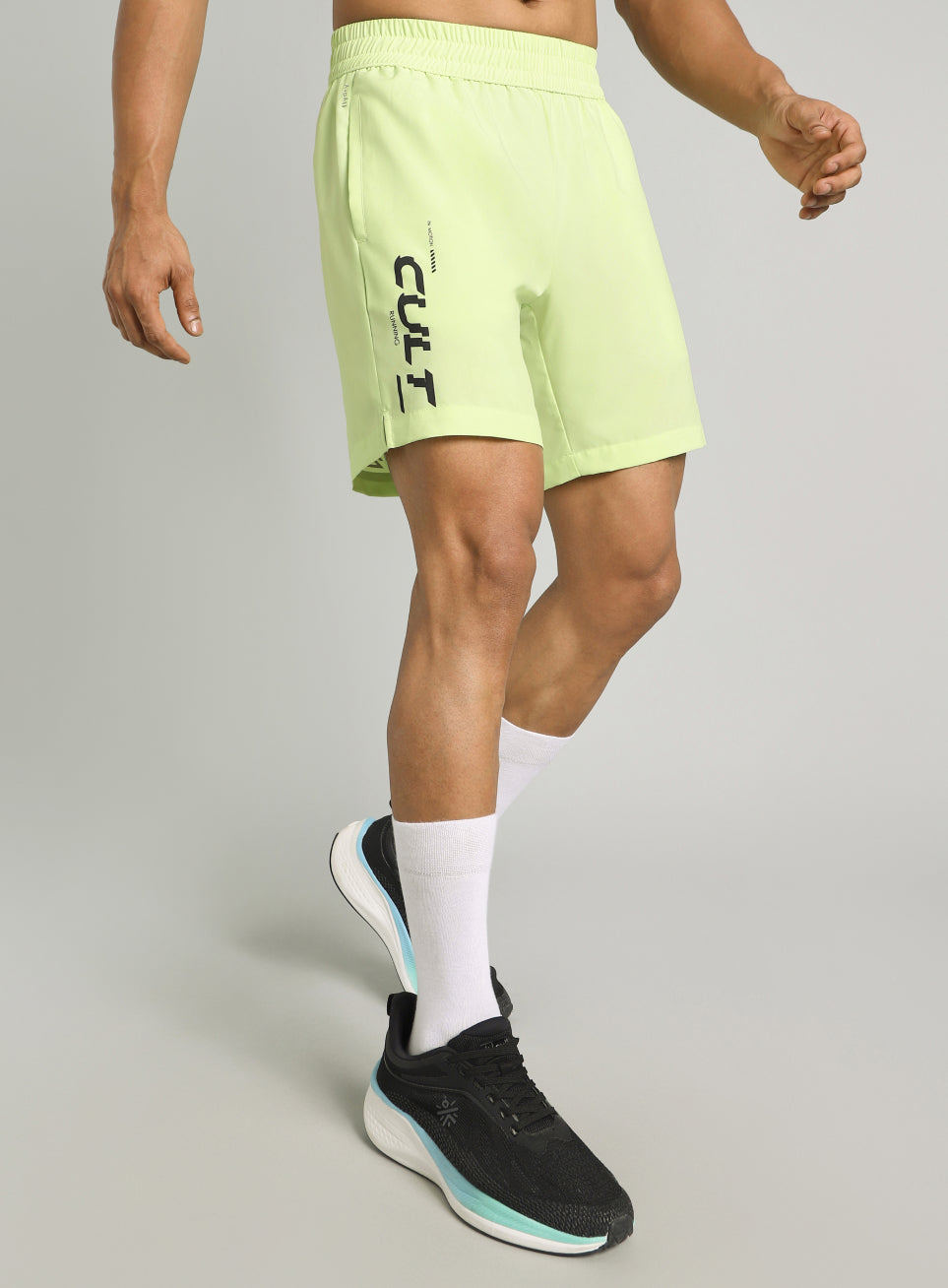 Men's Lime Motion Graphic Running Shorts