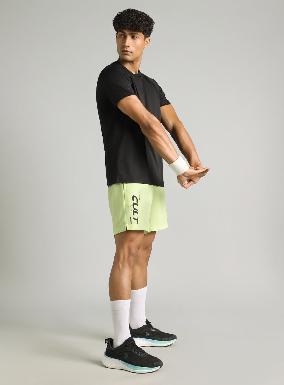 Men's Lime Motion Graphic Running Shorts