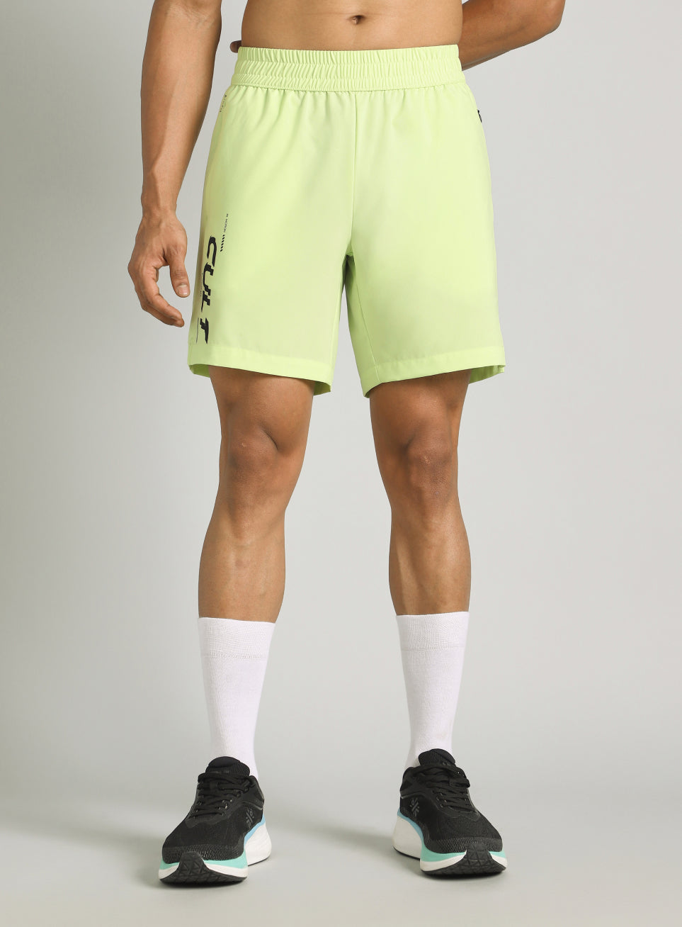Men's Lime Motion Graphic Running Shorts