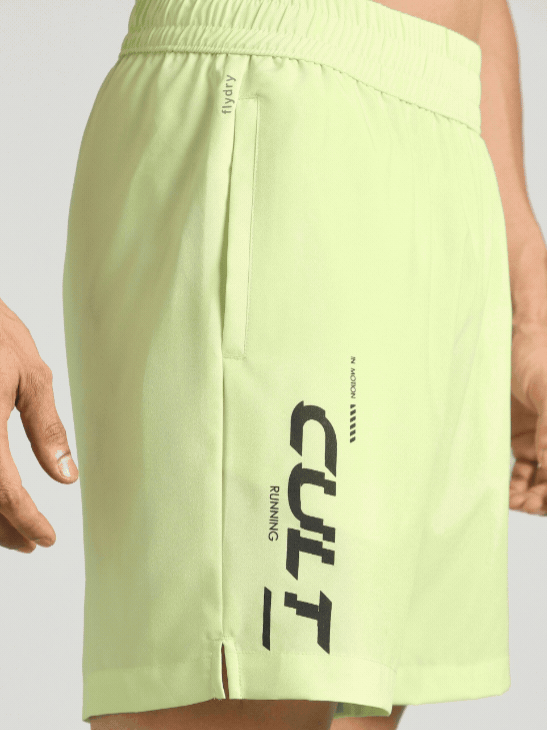 Men's Lime Motion Graphic Running Shorts