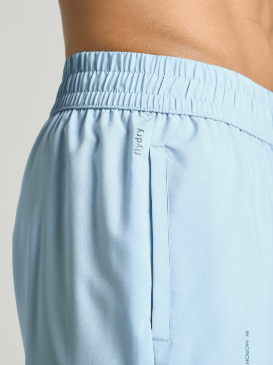 Men's Blue Motion Graphic Running Shorts