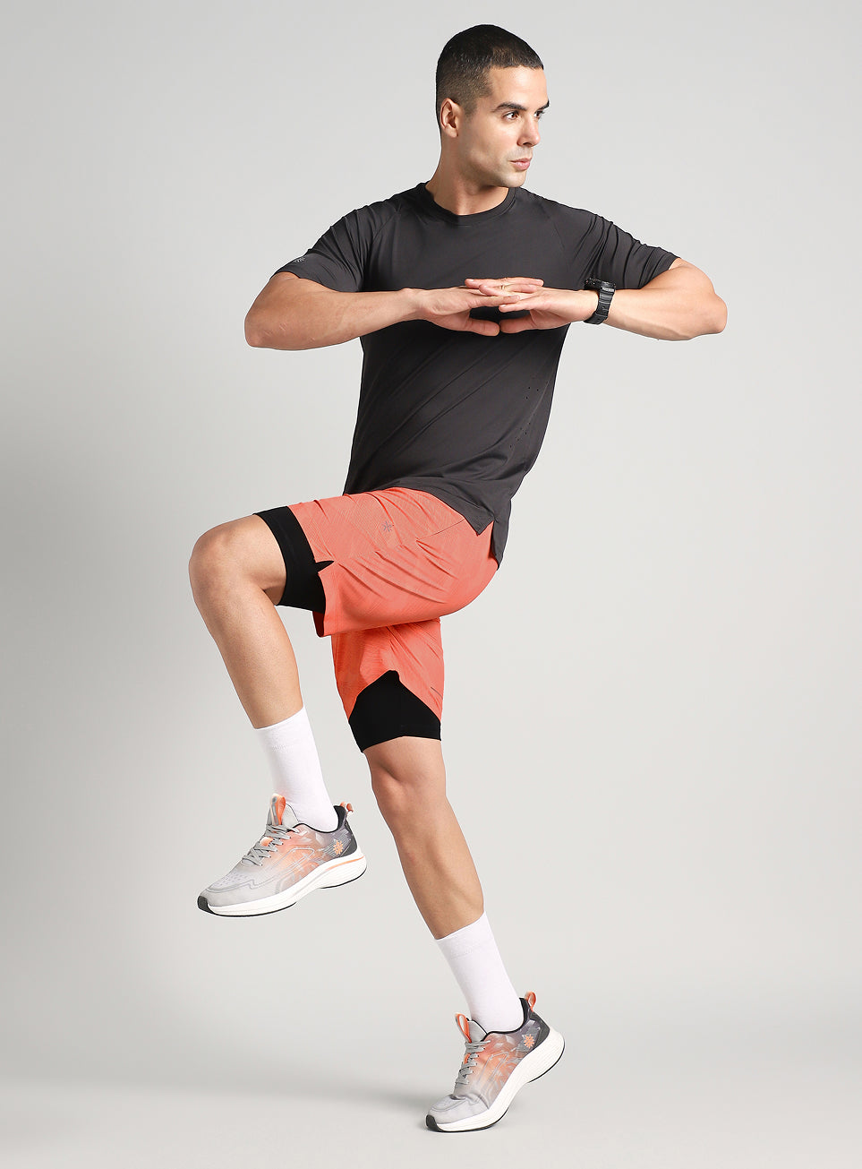 Men's Coral Urban Camo Shorts with Inbuilt Tights