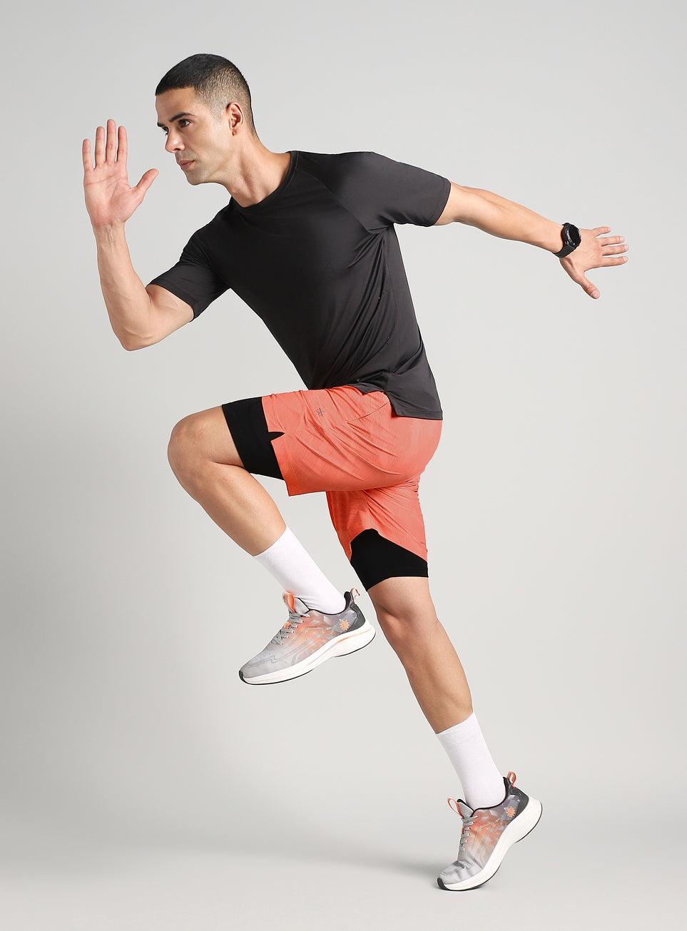 Men's Coral Urban Camo Shorts with Inbuilt Tights