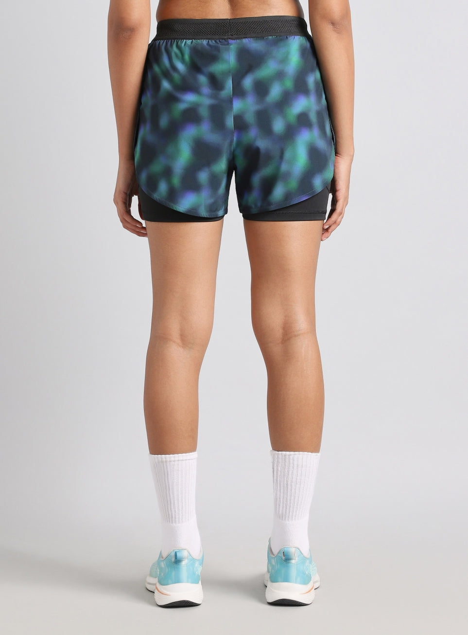 Women's Halo Print Night Run Shorts with Inbuilt Tights
