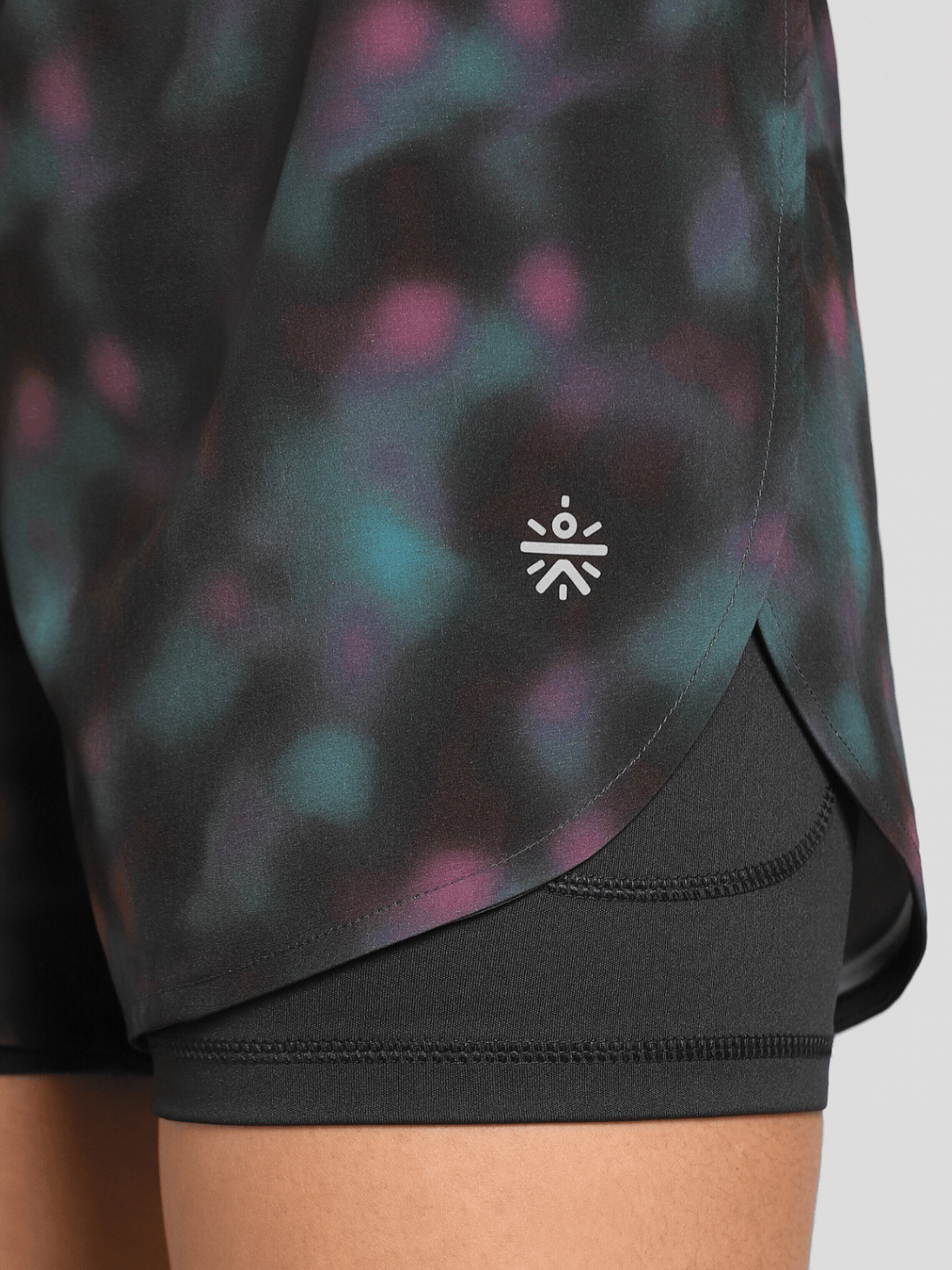 Women's Halo Print Night Run Shorts with inbuilt Tights