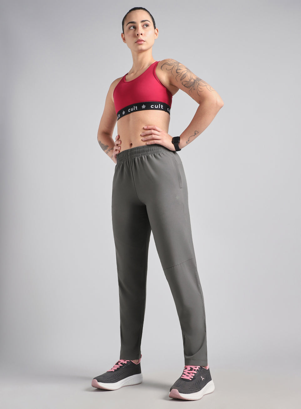 Women's Grey The Run Project Trackpant
