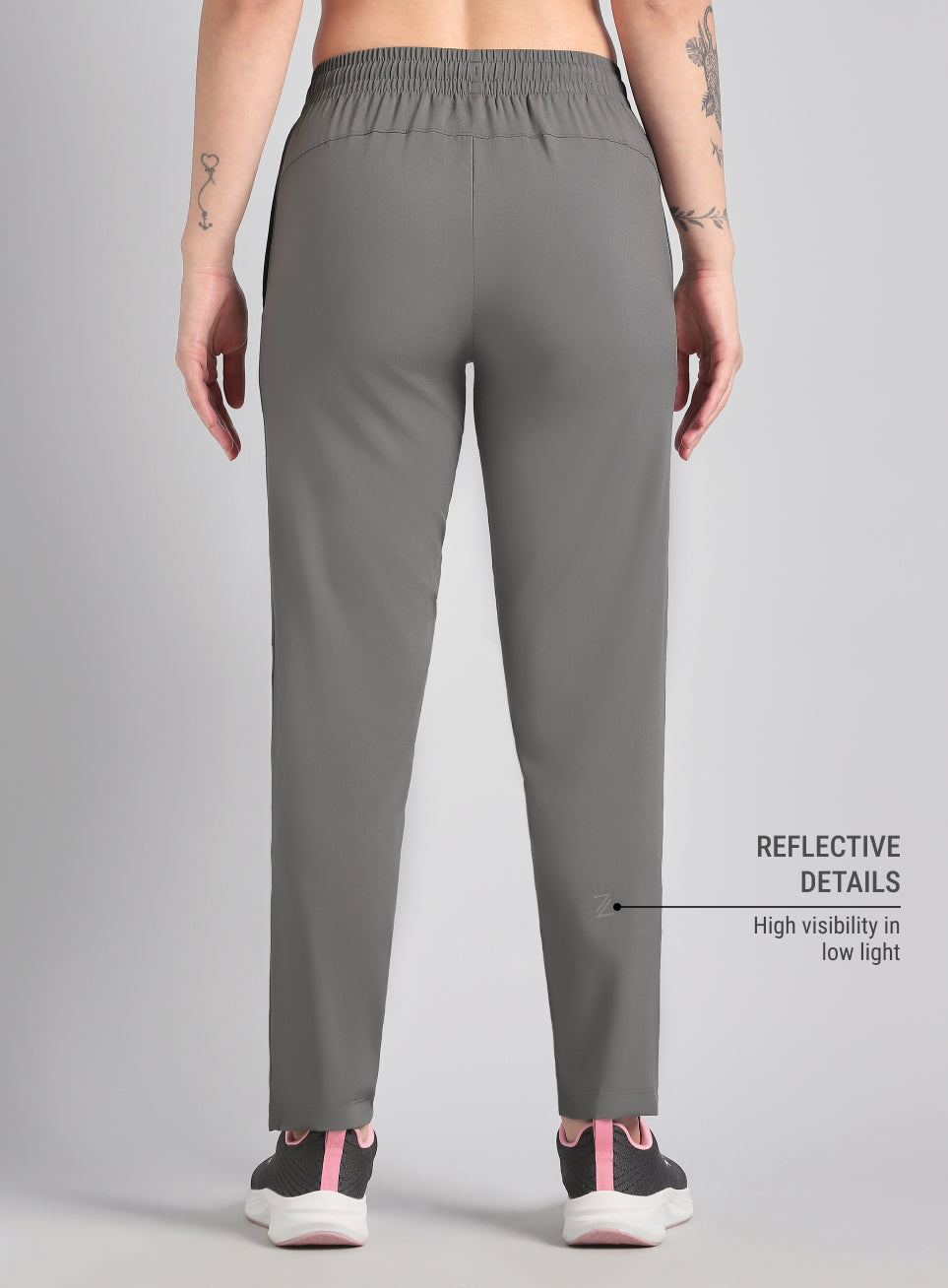 Women's Grey The Run Project Trackpant