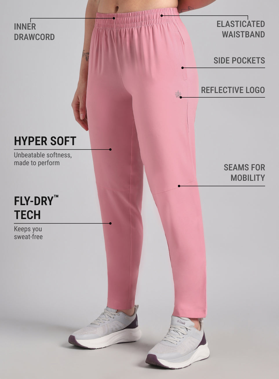 Women's Pink The Run Project Trackpant