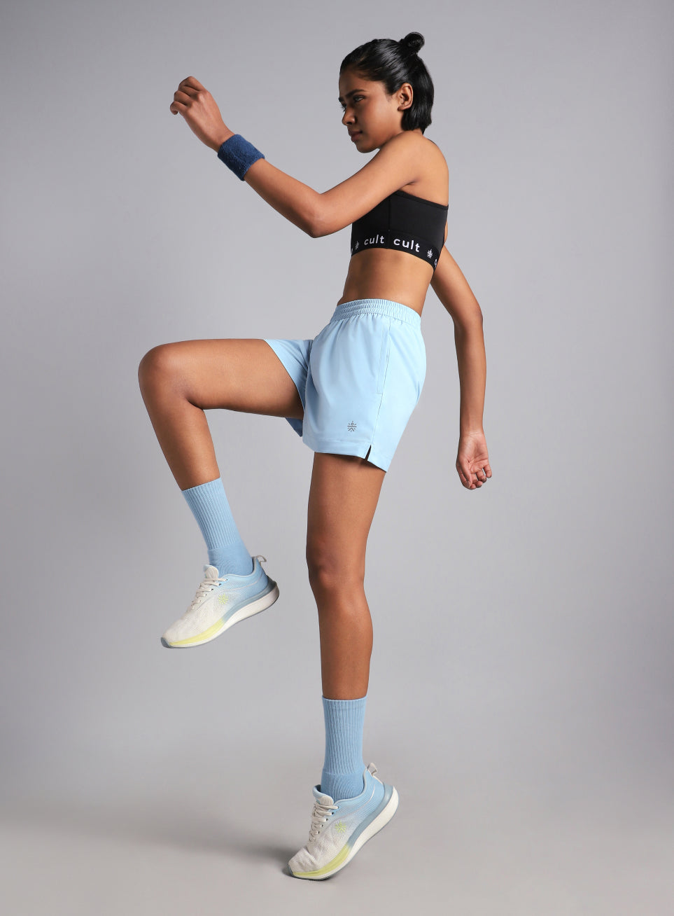 Women's Blue Elevated Run Shorts