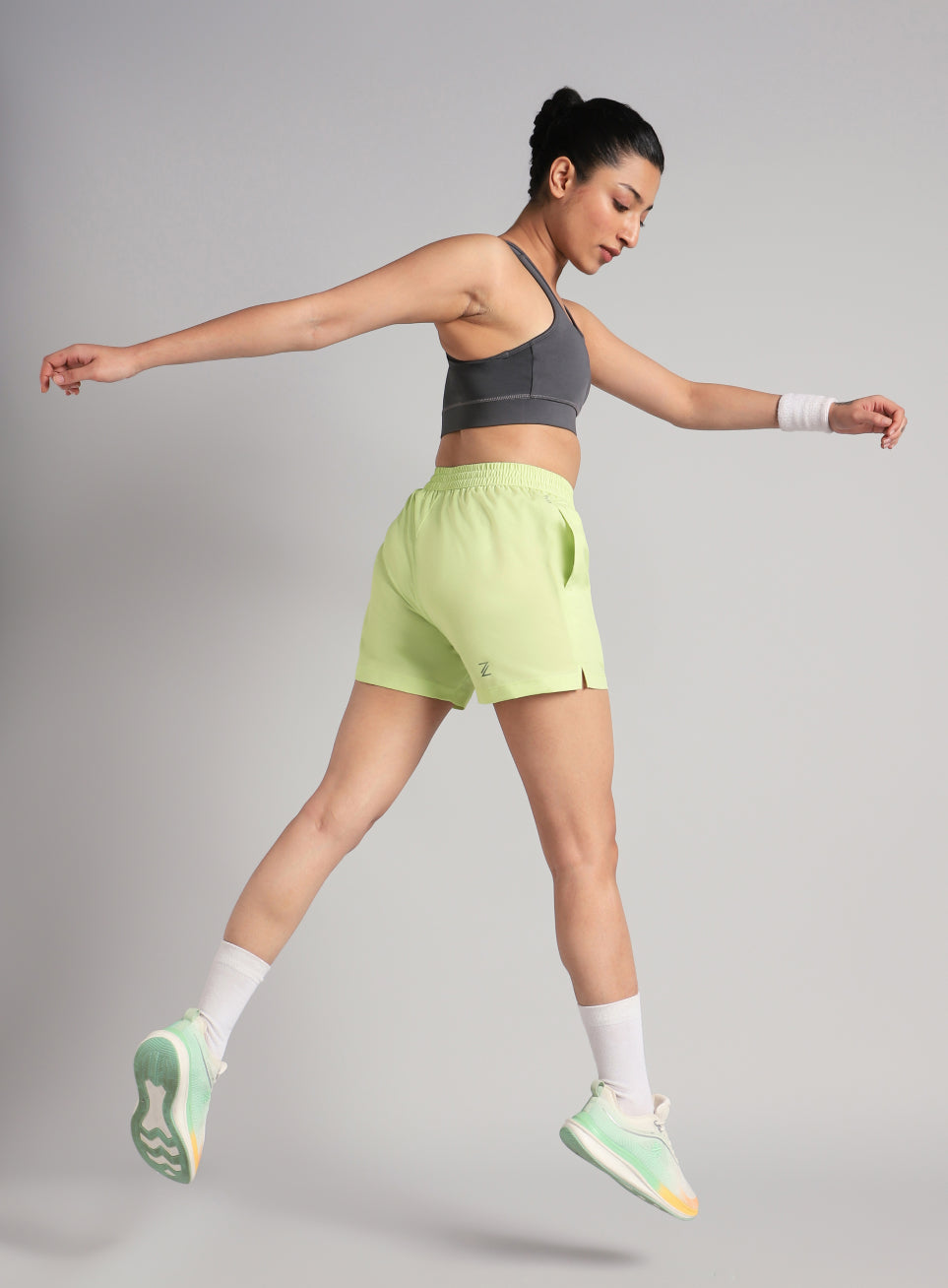 Women's Lime Elevated Run Shorts