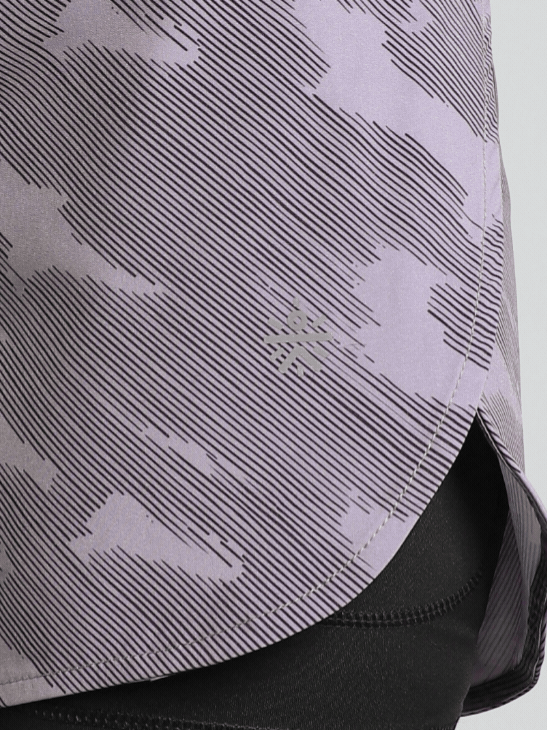 Women's Grey Urban Camo Shorts with Inbuilt Tights