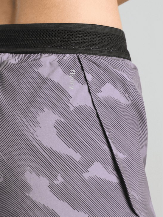 Women's Grey Urban Camo Shorts with Inbuilt Tights