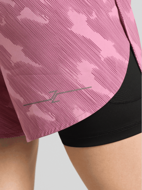 Women's Pink Urban Camo Shorts with Inbuilt Tights