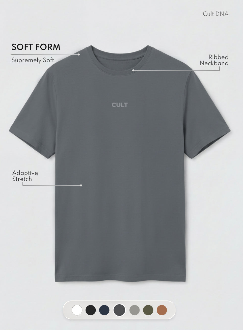 Men's Dark Grey Soft Form Classic T-shirt