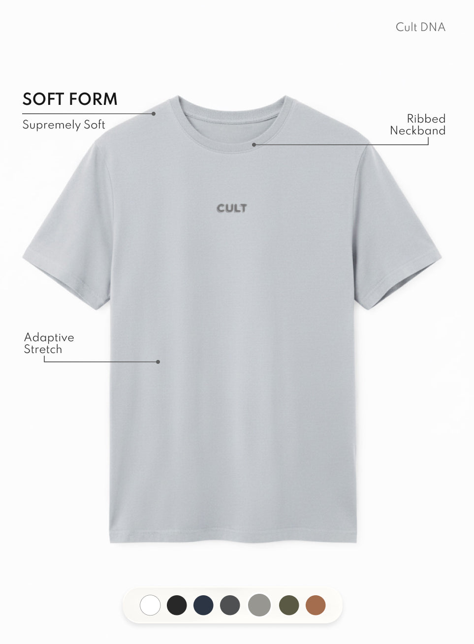 Men's Grey Soft Form Classic T-shirt