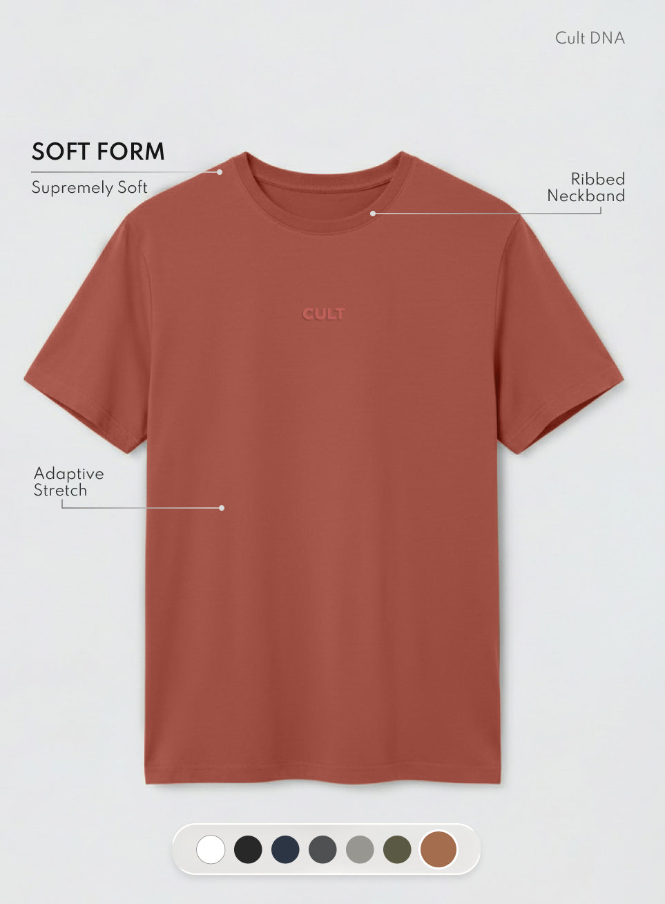 Men's Rust Soft Form Classic T-shirt
