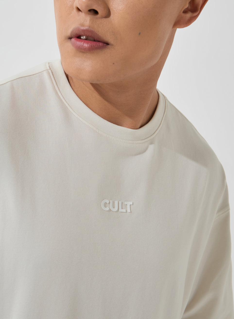 Men's Off-White Soft Form Oversized T-shirt
