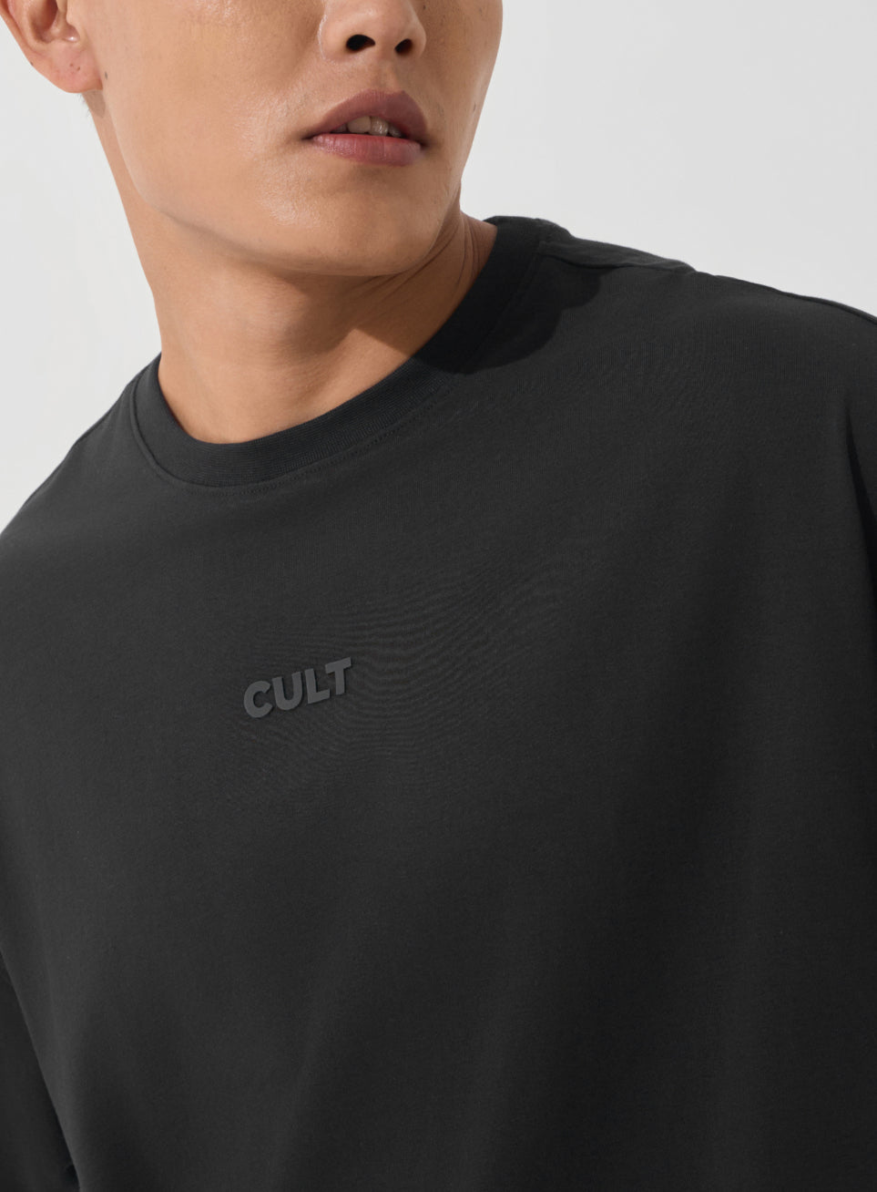 Men's Black Soft Form Oversized T-shirt