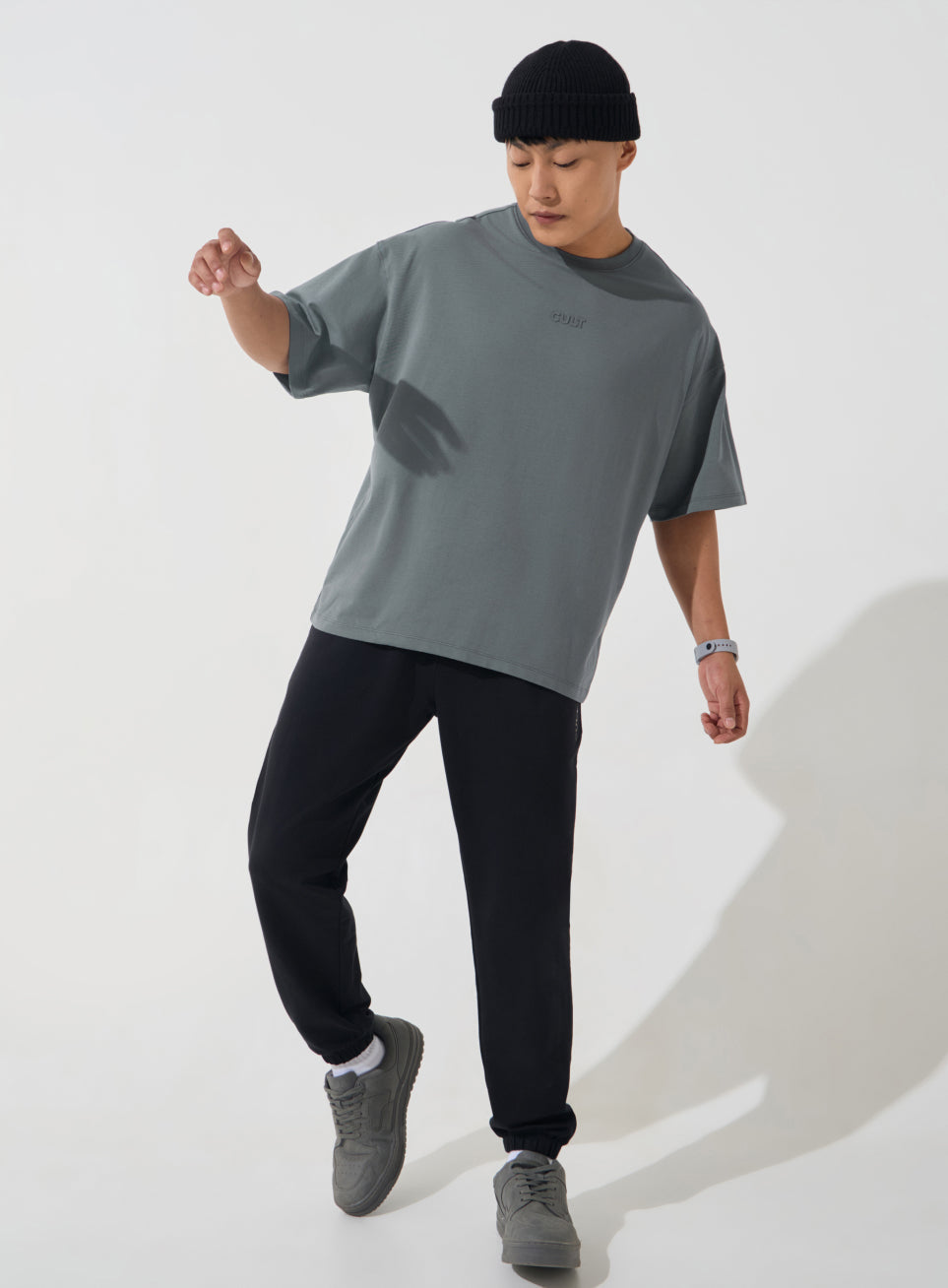 Men's Dark Grey Soft Form Oversized T-shirt