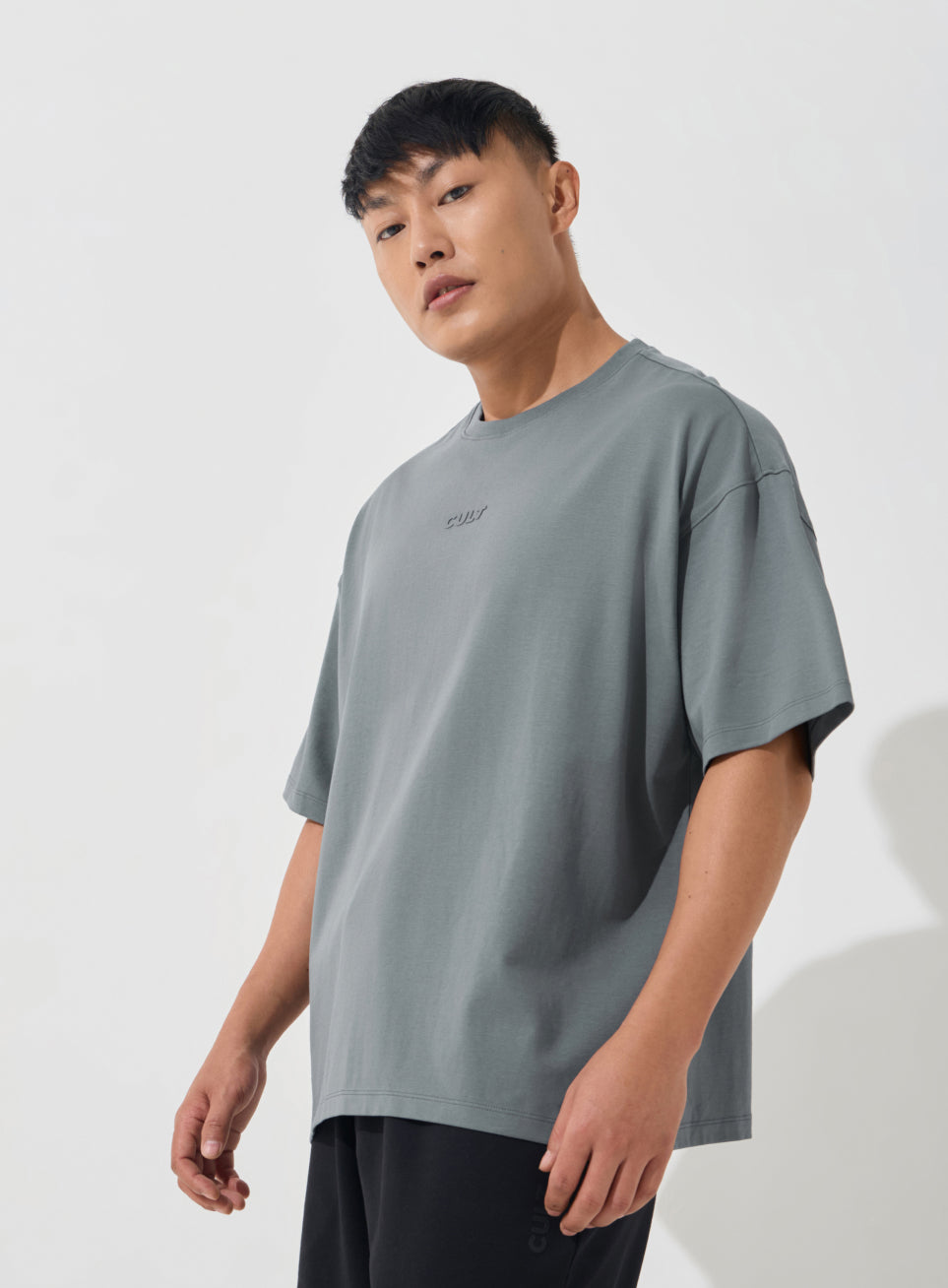 Men's Dark Grey Soft Form Oversized T-shirt