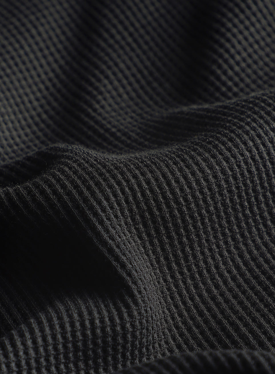 Men's Black Essential Oversized Fit Waffle T-shirt