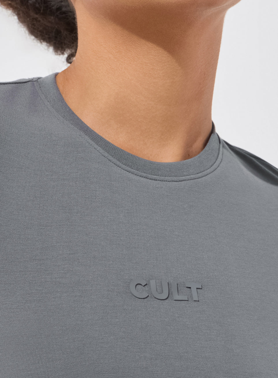 Women's Dark Grey Soft Form Snug T-shirt