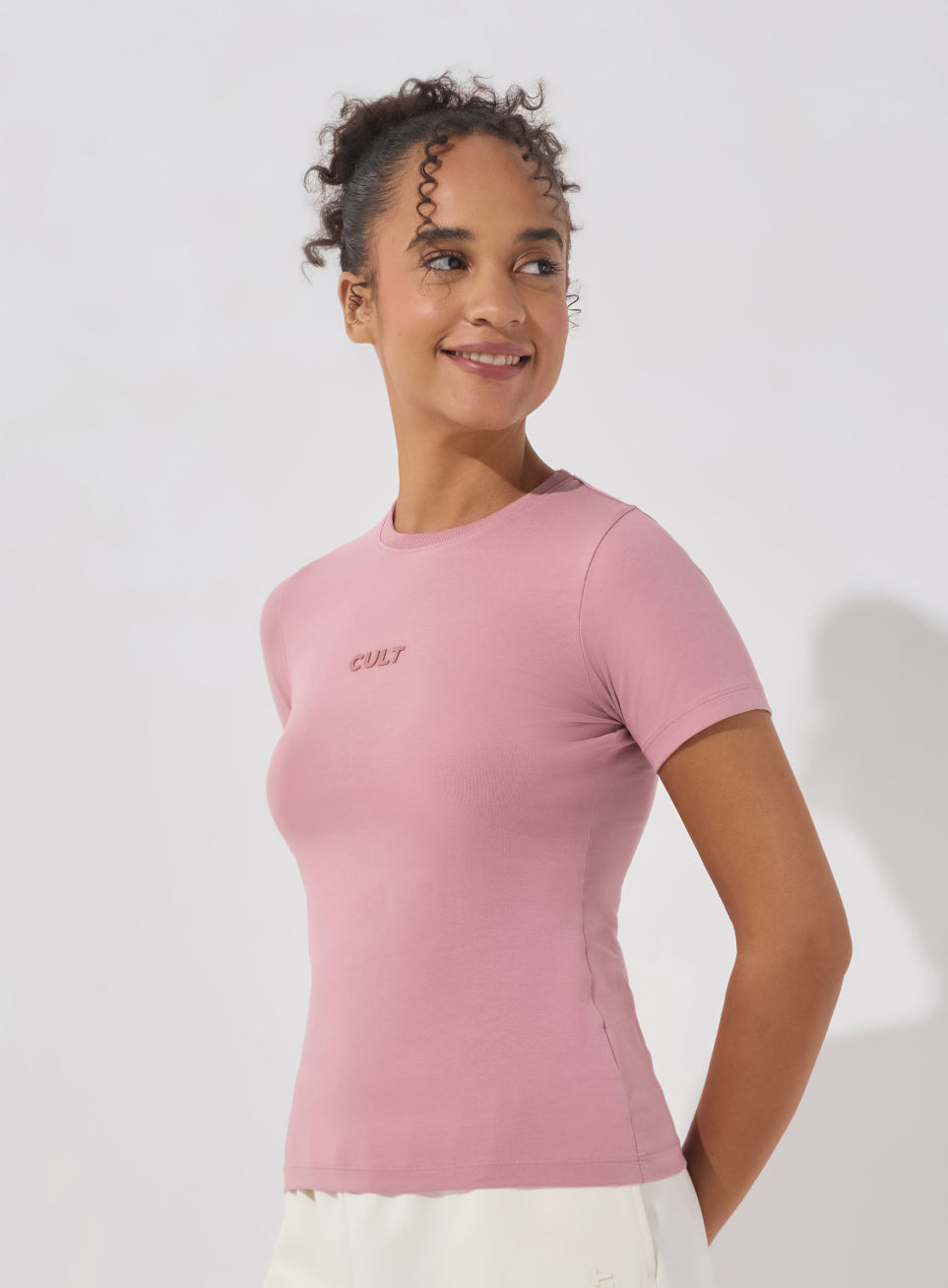 Women's Pink Soft Form Snug T-shirt