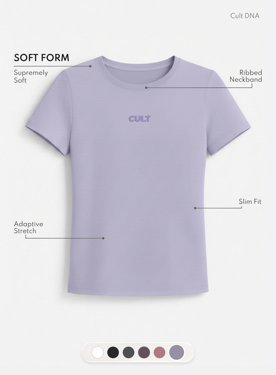 Women's Purple Soft Form Snug T-shirt