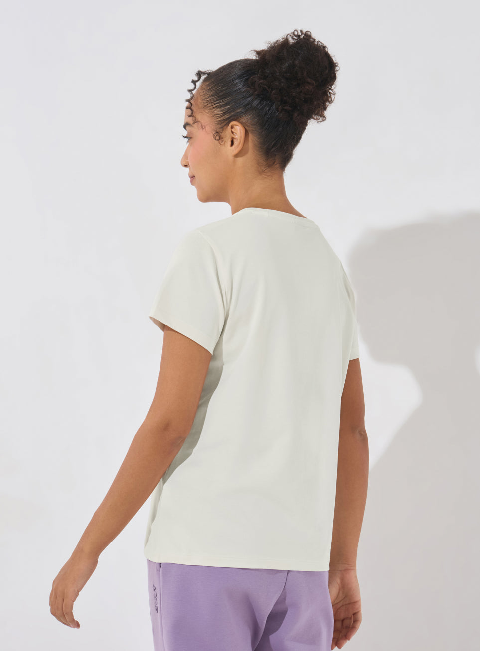 Women's Off-White Soft Form V-Neck T-shirt