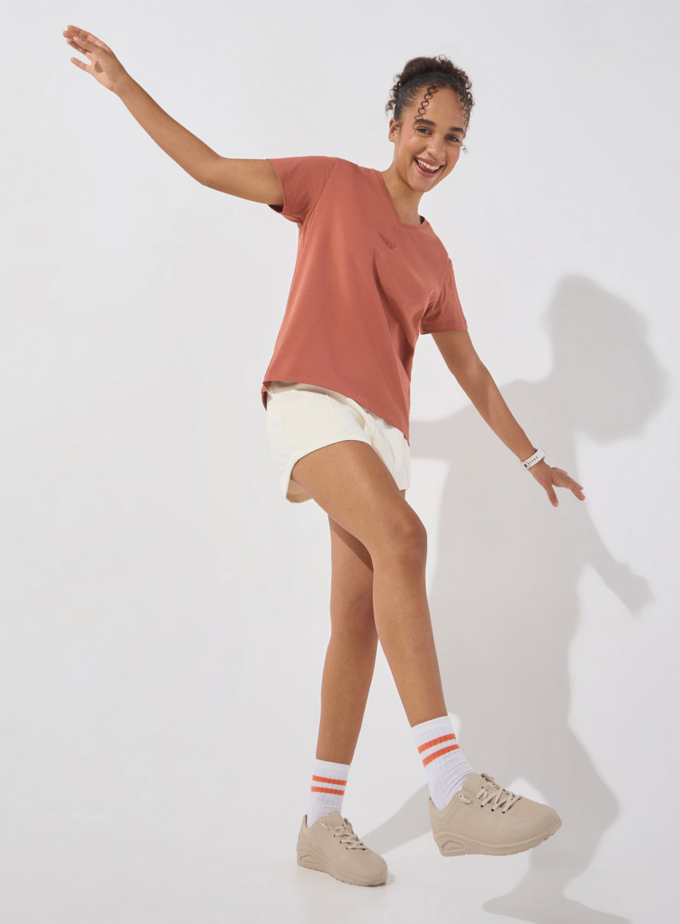 Women's Rust Soft Form V-Neck T-shirt