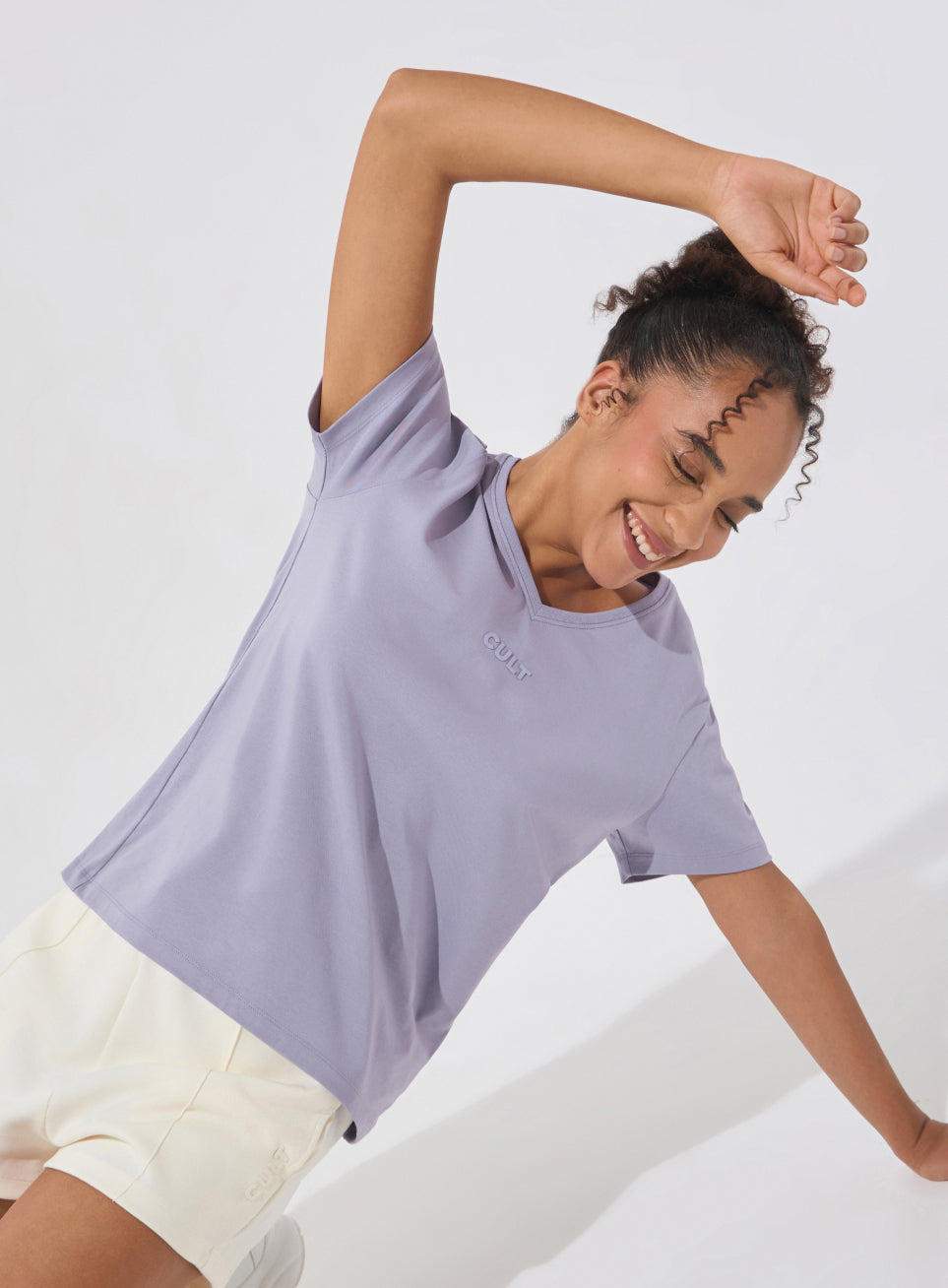 Women's Purple Soft Form V-Neck T-shirt