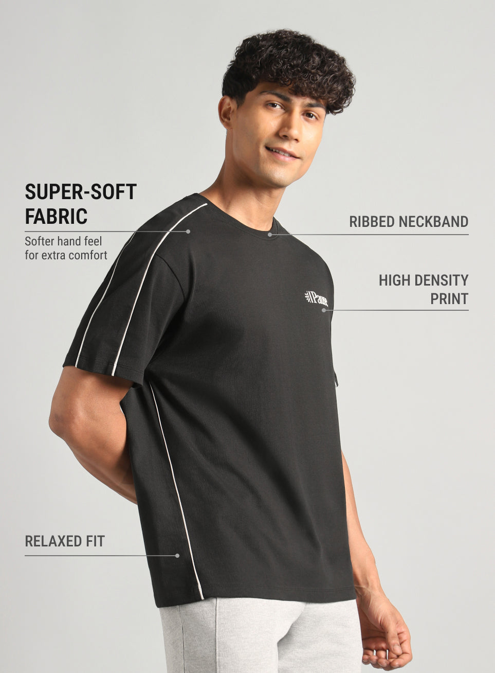 Men's Black Cult Athletic Relaxed Fit T-shirt