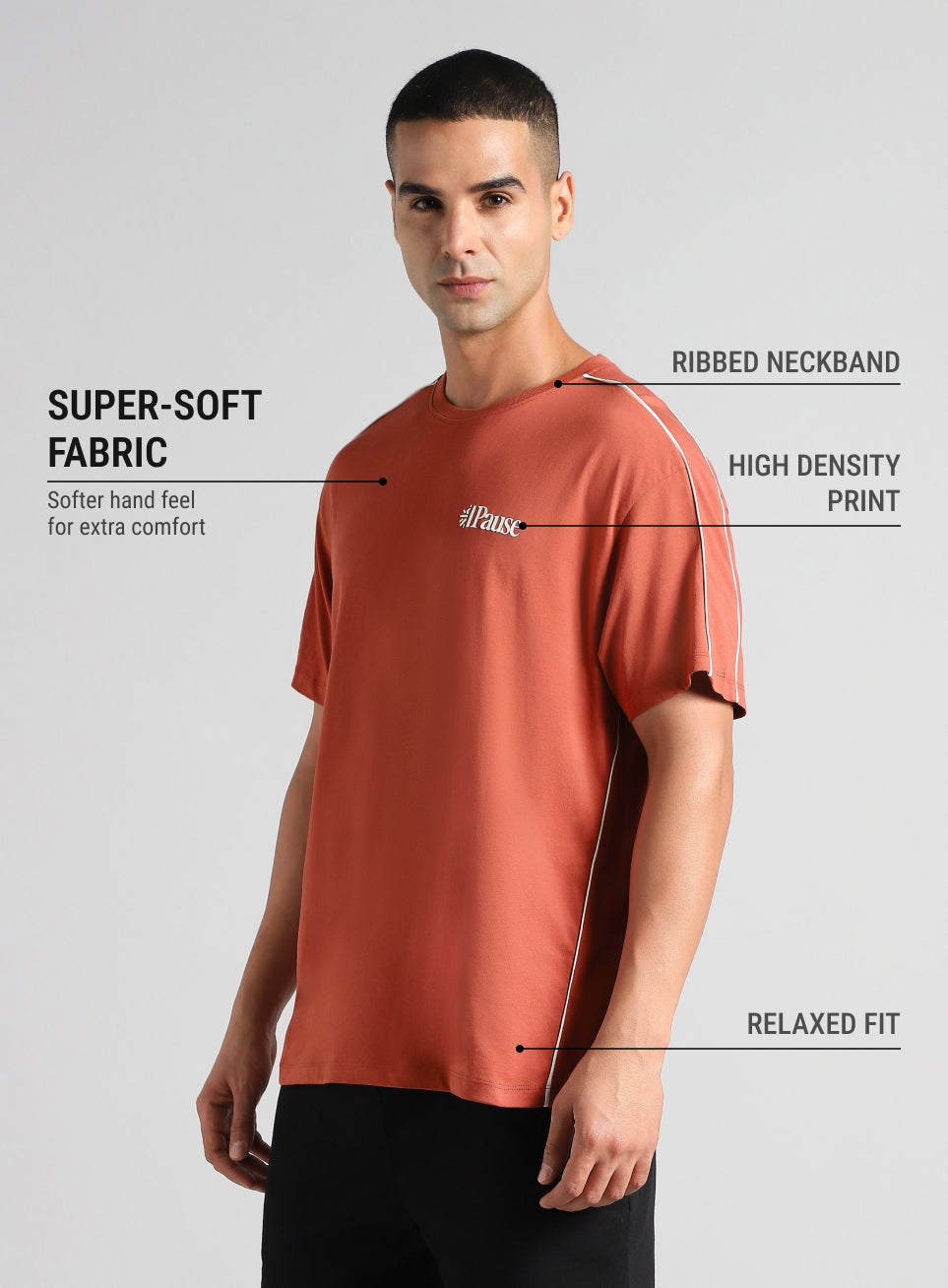 Men's Rust Cult Athletic Relaxed Fit T-shirt