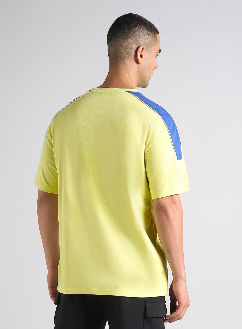 Men's Yellow Fun and Play Sporty Oversized Fit T-shirt