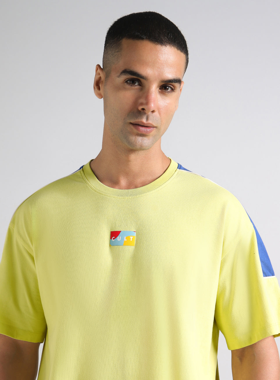 Men's Yellow Fun and Play Sporty Oversized Fit T-shirt