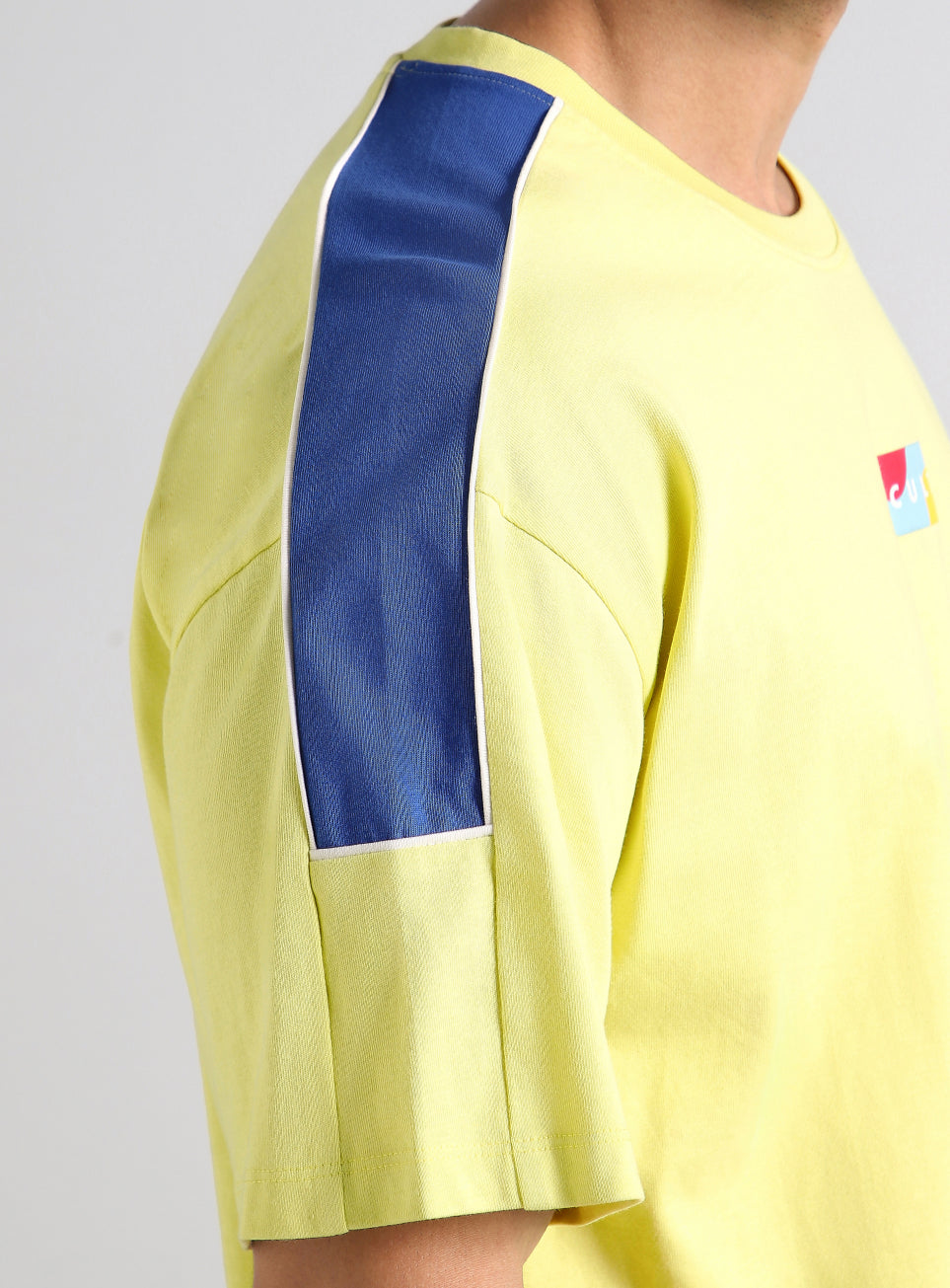 Men's Yellow Fun and Play Sporty Oversized Fit T-shirt